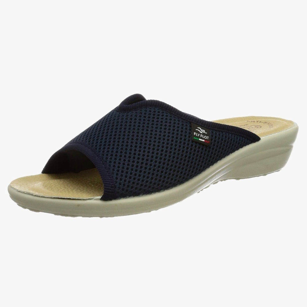 FLY FLOT Navy Blue Mesh Slide Sandal Women's Size 40/9